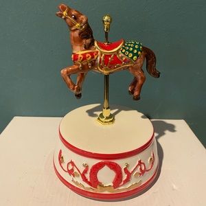 Mr. Christmas Animated & Musical Carousel Horse "We Wish You a Merry Christmas"